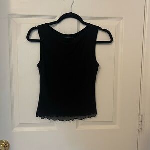 Brandy Melville Black Fitted Sleeveless Tank Top